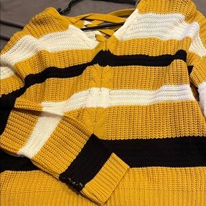 NWT Striped Yellow and Black Knit Sweater